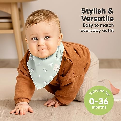 8pk Organic Baby Bandana Bibs for Drooling and Teething - Image 4