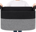 Goodpick Large Woven Rope Blanket Basket by Goodpick