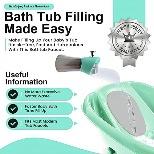 Bath Helper - Bath Tub Faucet Extender - Guides Water Directly from Faucet to - Image 3
