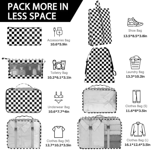 KPX 8 Set Packing Cubes for Travel, Luggage Packing Organizers Accessories - Image 2