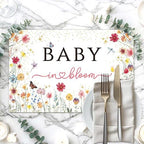 50 Pack Baby in Bloom Disposable Paper Placemats, 11x17 Inches Wildflower - Image 5