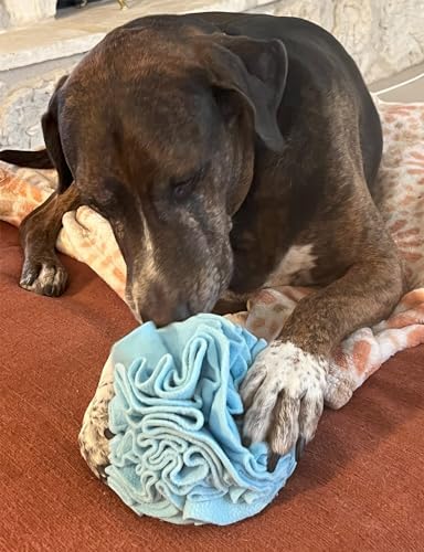 Glory To Dog Medium Breed Snuffle Foraging Dog Puzzle Ball Toy Blue Large - Image 3