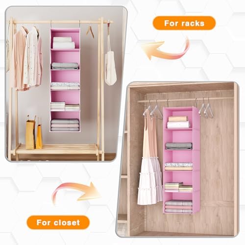 Hanging Closet Organizer 5-Shelf, Oxford Fabric Wardrobe Storage - Image 5