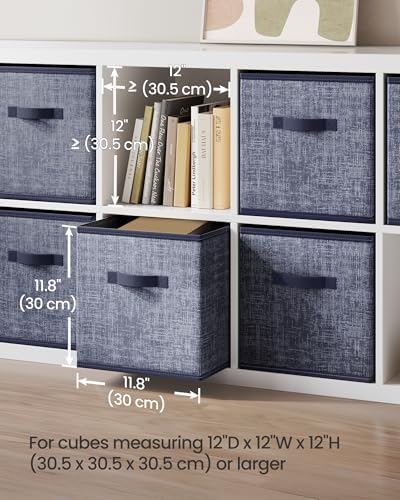 SONGMICS Storage Cubes, 11.8-Inch Foldable Closet Organizers - Image 3