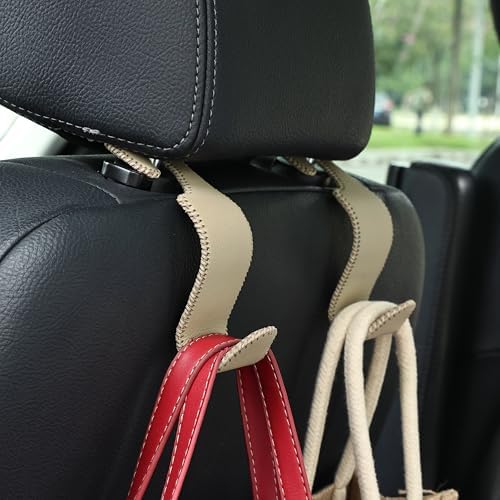 4-Pack Car Headrest Hooks Holds 55lbs Seat Storage Organizer - Image 2