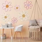 Thyle 6 Pcs Daisy Wall Decor Wooden Flower - Image 5
