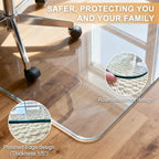 Azadx Tempered Glass Chair Mat for Carpet 32" x 48" Heavy Duty Chair Mat - Image 3