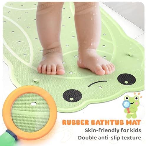 Baby Bath Mat for Tub Non Slip 30"x18" Soft Rubber Shower Mat for Kids - Image 4