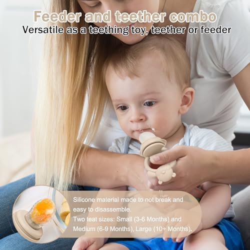 4 Pack Baby Teething Toy with Fruit Food Feeder & Freezer Tray Set - Image 7