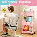 SUNALLY Baby Diaper Caddy Cart, 3 Tier Rolling Diaper Cart - Image 5