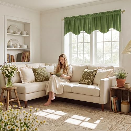StangH Grass Green Valance for Windows 52x18 Inch, 1 Panel - Image 3