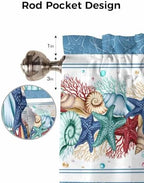 Vandarllin Coastal Beach Kitchen Curtains Valances - Image 7