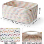 3 Pack Small Storage Baskets for Organizing, 11.8×7.8×5.1" - Image 2