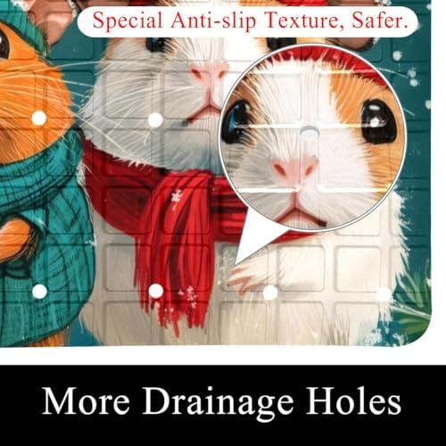 Shower Mat Bathtub Mat, 26.8x15.1 inch, Non-Slip Bath Mat - Image 2