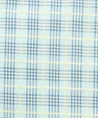 Flat Makeup Bag for Women, Zipper Cosmetic Pouch for Purse, Plaid Blue - Image 3