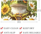 Shower Mat Non Slip 26.8 x 15.1 Inches, Frog Daisies Bathtub Mat Shower Stall - Image 4