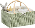 Angelhood Large Baby Diaper Caddy Organizer, Paper Rope Storage Baskets by Angelhood