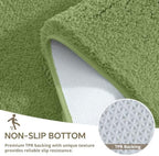 Polyester Bathroom Rug 30"x50" Olive Green, Large Soft Bath Mat - Image 6