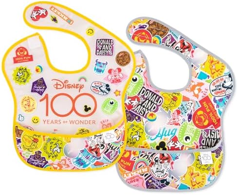 Bumkins Disney Bibs for Girl or Boy, SuperBib Baby and Toddler for 6-24 Months by Bumkins