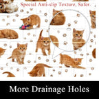 Bathtub Mat Non Slip 26.8x15.1In, Cat Paws Bath Mat - Image 2