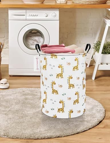 Foldable Waterproof Round Fabric Laundry Basket Home - Image 4