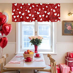 Vandarllin Red Valentine's Day Kitchen Curtains Valances - Image 4