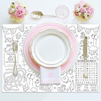 WEBEEDY DIY Coloring Placemats 15.7x11 Inch, Shower Themed Coloring Activity - Image 3