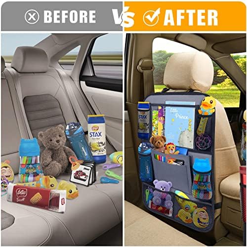 Backseat Car Organizer w/ 10 Storage Pockets 11" Tablet Holder - Image 3