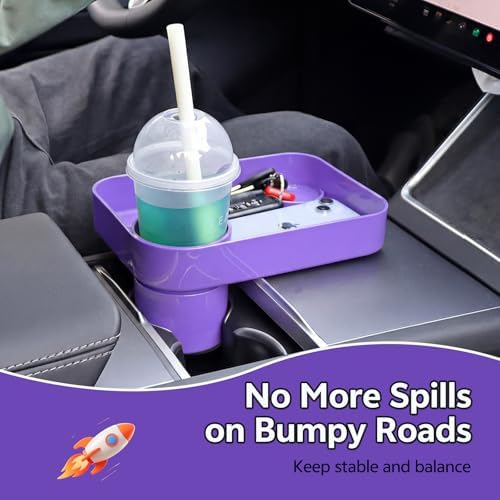 Car Seat Tray for Toddlers, Kids Travel Snack Tray for Road Trips Purple - Image 3