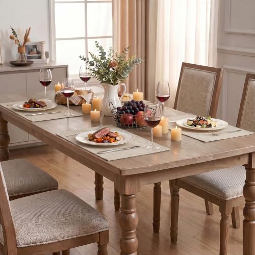 Artoid Mode Light Brown Placemats Set of 6, 12x18 Inch Fall Washable Holiday - Image 3