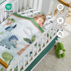 Dinosaur Crib Bedding Set for Boys, Premium 3-Piece Baby Crib Bedding Set - Image 4