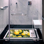 Bathtub Mat Non Slip 26.8x15.1In, Lemon Flower Bath Mat - Image 6