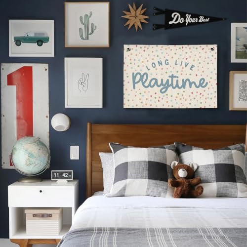 Playroom Kids Toddler Classroon Long Live Playtime Wall Decor - Image 4