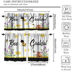 Kids Bee Valance, Spring Floral Watercolor Flower Honey Plants Valance - Image 5
