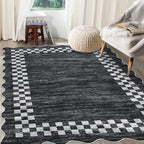 GarveeHome 10x13 Area Rug Large Living Room Bedroom Washable Scalloped Rug by GarveeHome