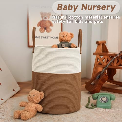 JMvicyroam 80L Cotton Rope Laundry Basket Hamper - Image 2