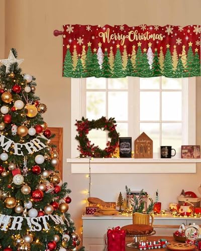 Vandarllin Christmas Kitchen Curtains Valances - Image 3