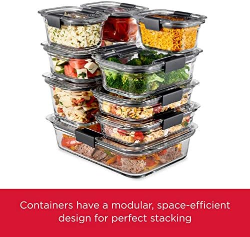 Rubbermaid Brilliance Glass Food Storage set of 4 containers 8 total pieces - Image 5