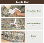 Floor Mat for Home 5×7ft, Easy Clean Plastic Rug-Like Pattern Area Mat for - Image 4