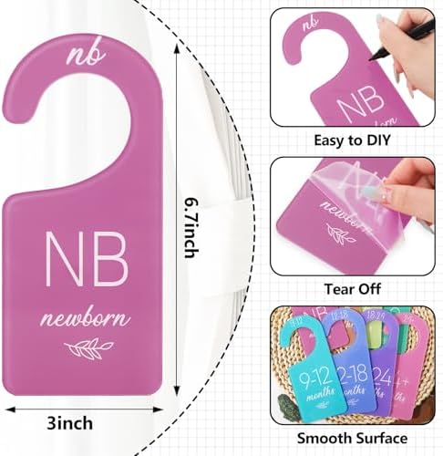 Whaline Acrylic Baby Closet Dividers Pastel Hanging Infant Clothes Hanger - Image 2