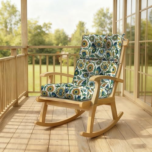 DYTXIII Outdoor High Back Chair Cushions Set of 2, Water Repellent Tufted - Image 6