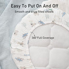 Gllquen Baby Muslin Bassinet Sheets 3pk, Soft Cotton Baby Sheet 33x17 - Image 6