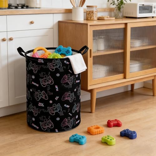 Game hamper, Waterproof foldable Kids laundry basket, Nursery Hamper, Kids Room - Image 4