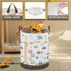 Construction Decor for Boys Room Laundry Basket, Trucks Toddler Kid Laundry - Image 4