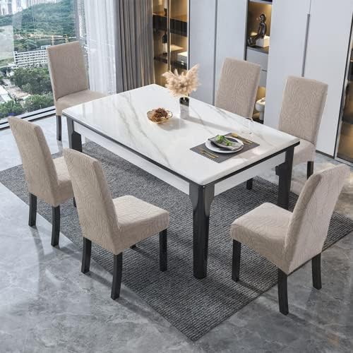 Waterproof Dining Room Chair Covers Set of 6 Slipcovers - Image 6