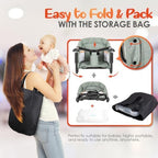 Hook On Chair with Removable Dining Tray, Portable Hook-On Chairs with Storage - Image 5