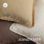 Foindtower Decorative Linen Fringe Throw Pillow Covers Boho Farmhouse Cushion - Image 4