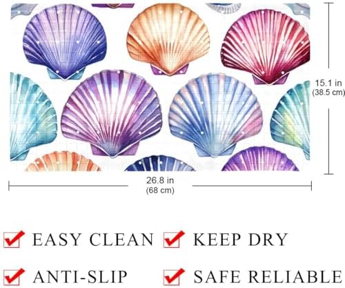 Non Slip Bathtub and Shower Mat 26.8x15.1 inch, Bath Mat - Image 4