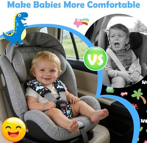 3 Pcs Stroller Straps Pads, Breathable Fabric - Image 3