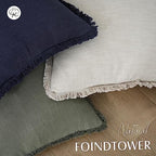 Foindtower Decorative Linen Fringe Throw Pillow Covers Cozy Boho Farmhouse - Image 4